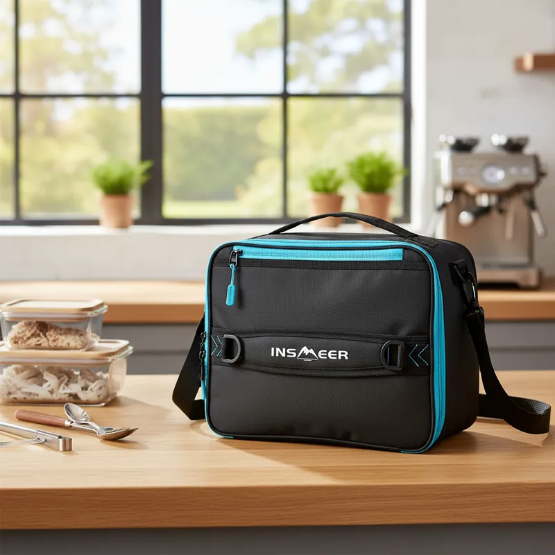 INSMEER Bolsa Térmica Lancheira Impermeável Exp. 16L c/ Alças Ombro/Mão. Mat. PP Ecológico Ultraleve