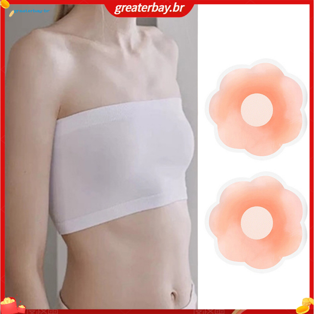 1 Pair Reusable Silicone Nipple Covers Adhesive Pasties Sticky Bra for Strapless Dress Comfortable and Waterproof Breast