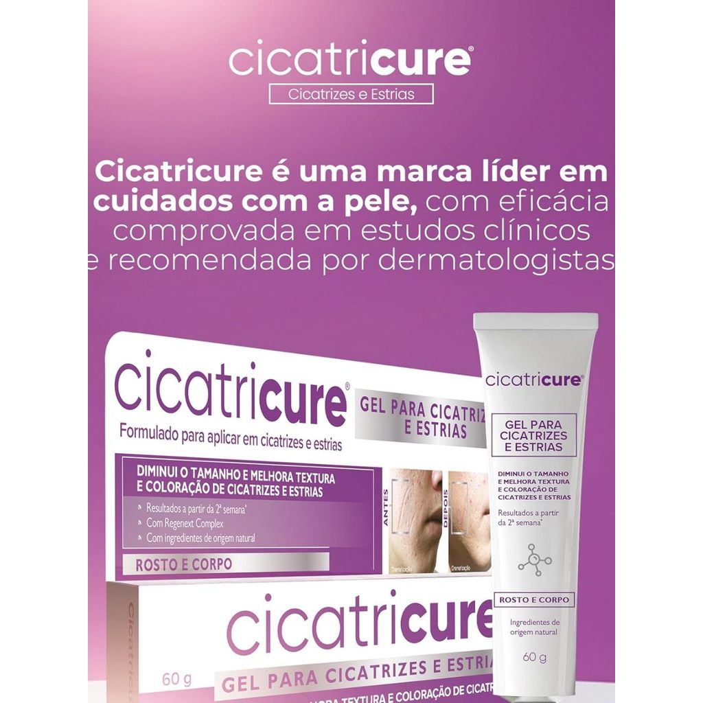 Gel para Cicatrizes e Estrias Cicatricure, 60gr Original e Envio Rápido