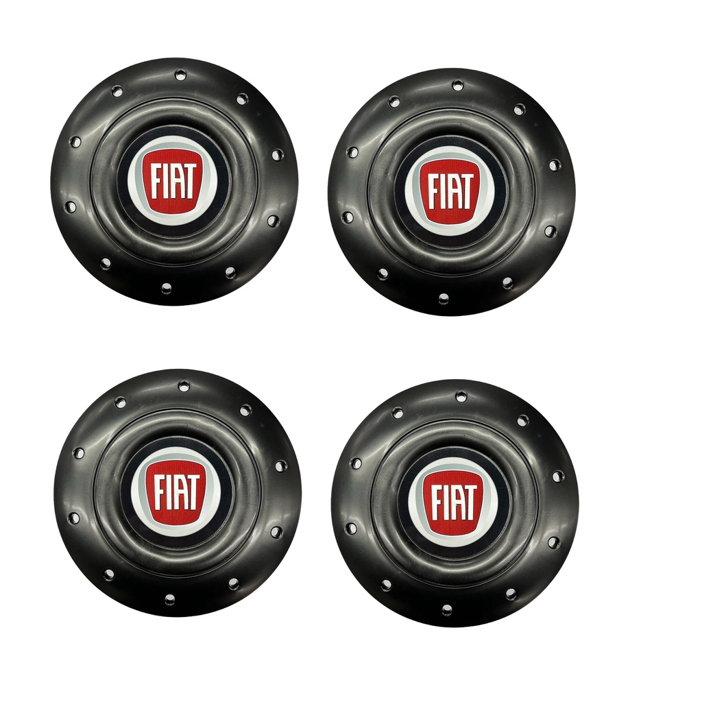 Jogo Calotas Central Amarok Fiat Vermelho Aro 14 15 Calotinha Centro Roda Ferro 4 Furos 4x100
