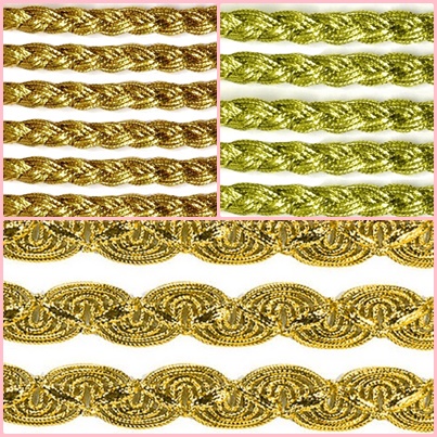 Fita Galão 2 mt Prata e Dourado Para Laços Lembrancinhas Decoração e Artesanato