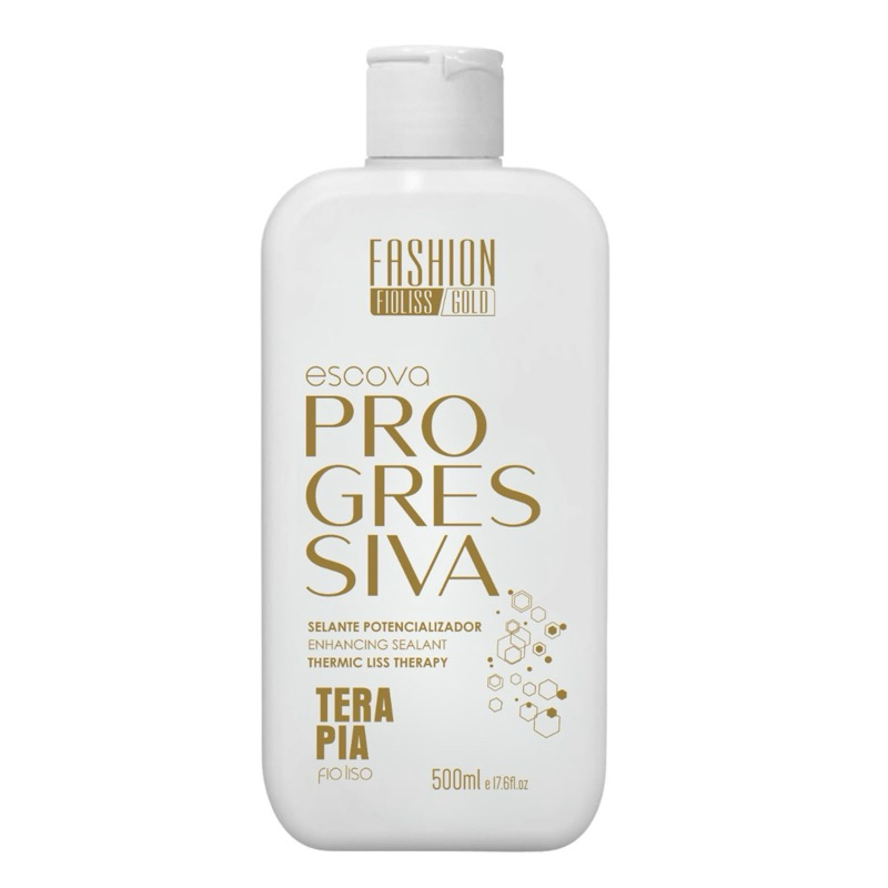 PROGRESSIVA DEFINITIVA FASHION FIOLISS GOLD 500ML SUCESSO DE VENDAS LISO REAL