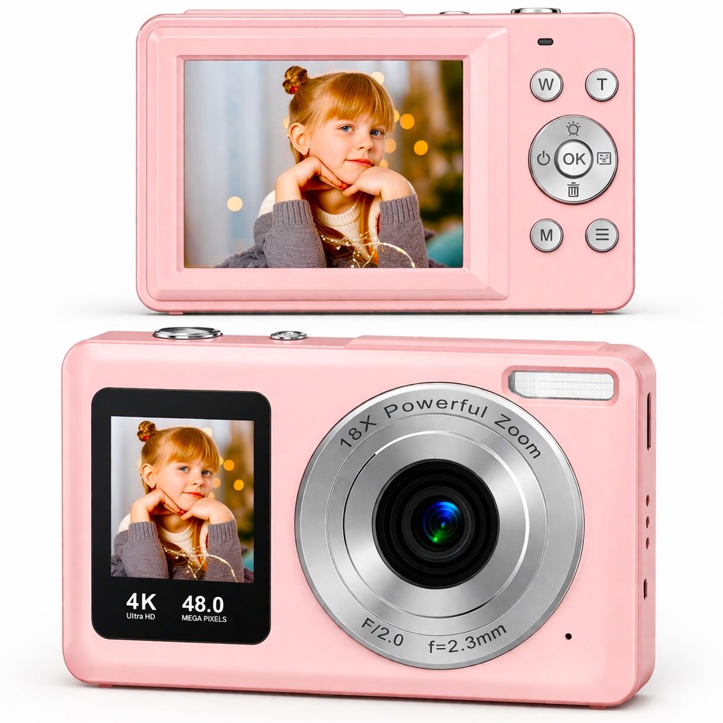 Câmera Fotográfica Digital 4K 48MP Ultra HD Zoom 16X Autofoco Tela Dupla Selfie Viagens E Eventos Alta Resolução