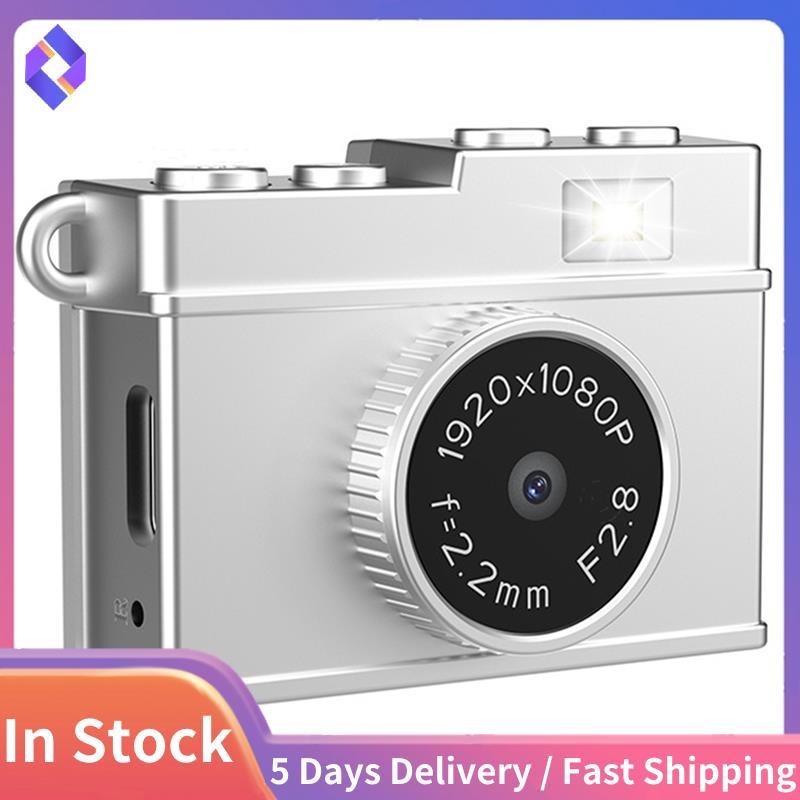 Crianças Câmera Retro Compacta Foto Cam Vintage Digital 1080P Vídeo Vlogging Portátil Tela HD Autofoco Branco