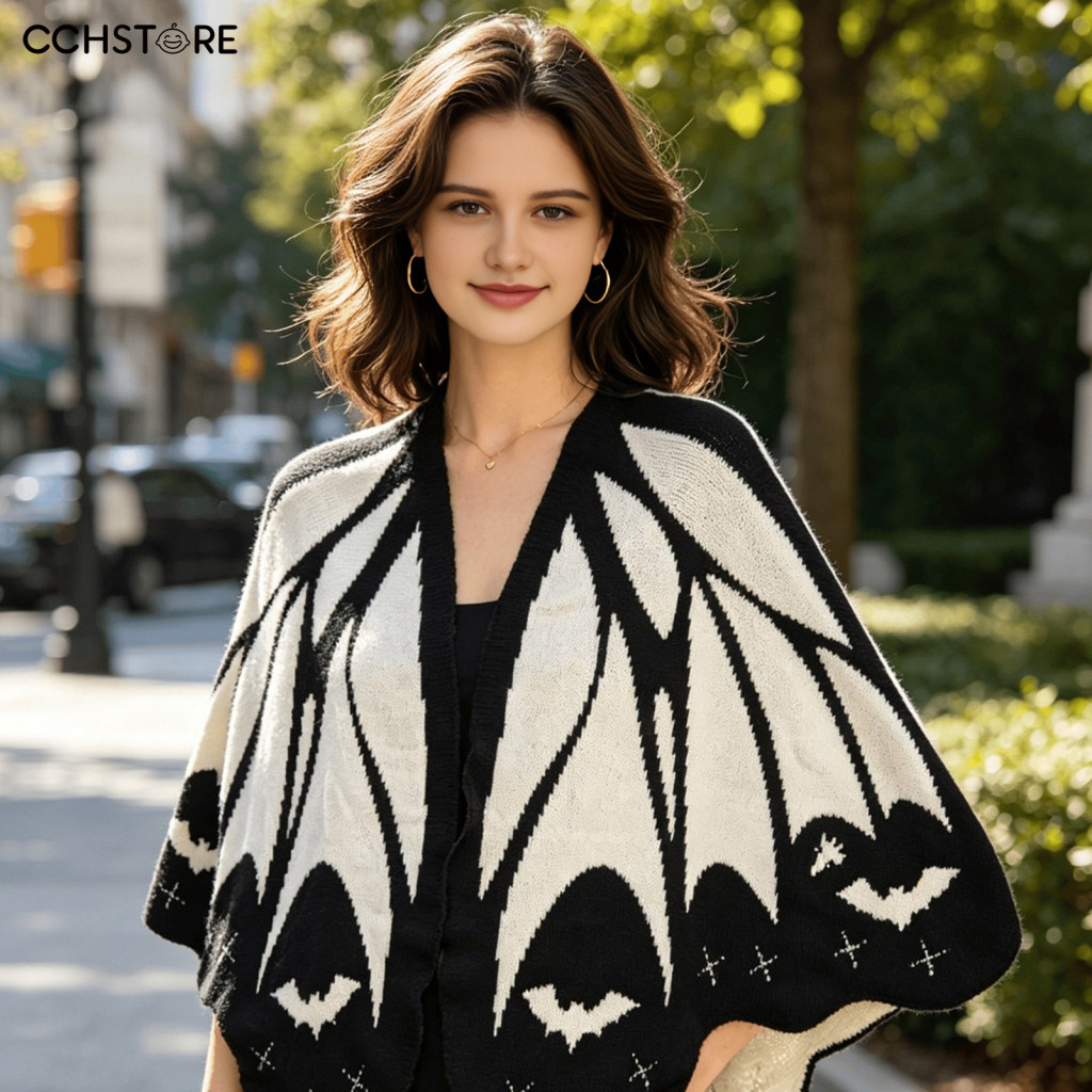 Open Neck Shawl Women Knit Women’s Butterfly Wing Cardigan – Lightweight Front Wrap for Spring Fall Layering Festiva