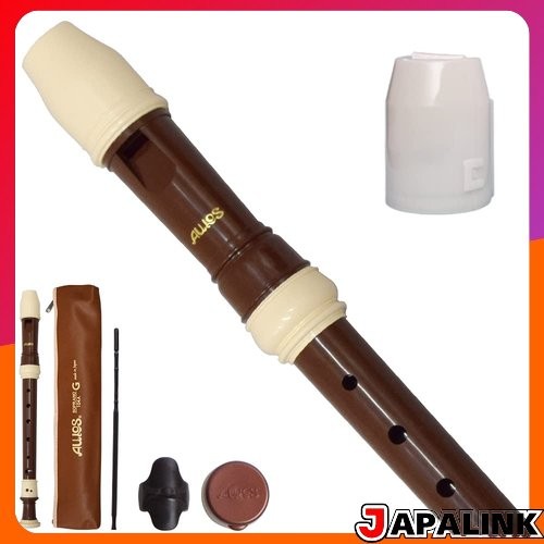 Conjunto de flauta doce soprano estilo alemão 104A AULOS com tampa antibacteriana 【Direct from Japan】