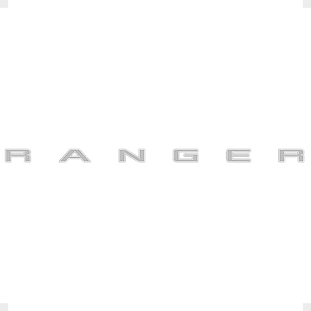 Adesivo Traseiro Compatível C/ Ranger 2013/ Cinza E Branco Genérico