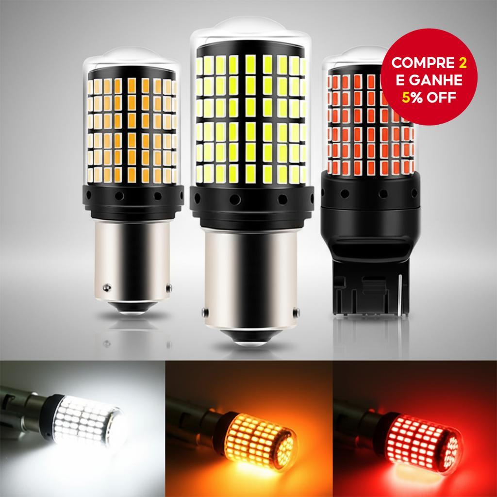 Oprah 2x 3014 144SMD Canbus LED Bulbs para S25 1156 P21W BA15S, T20 7440 W21W Aplicações de Sinalização de Giro