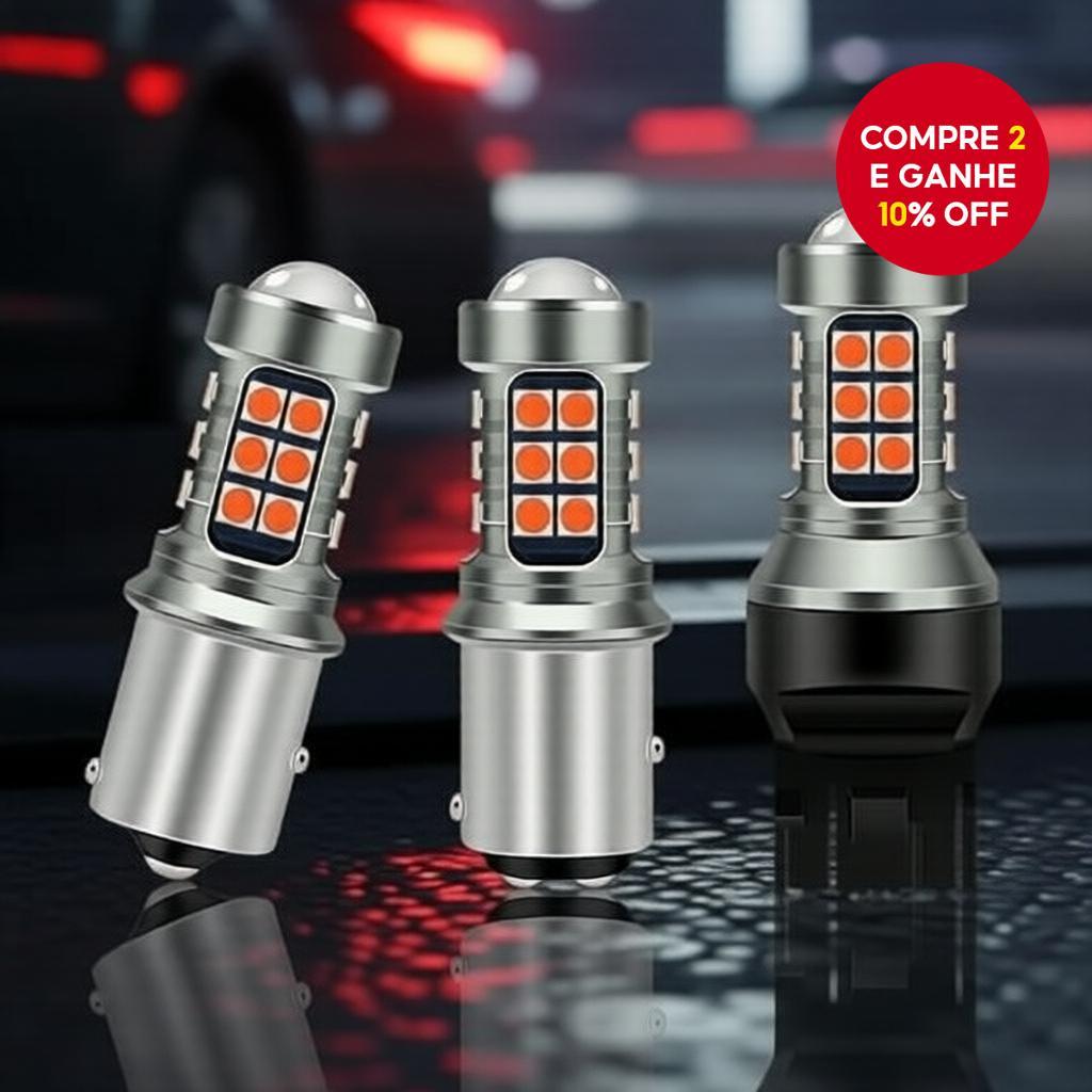 1 peça lâmpada de LED para freio de carro T20 7440 W21D/7443/1157 BAY15D/1156 luz de ré LED pisca e acende constante