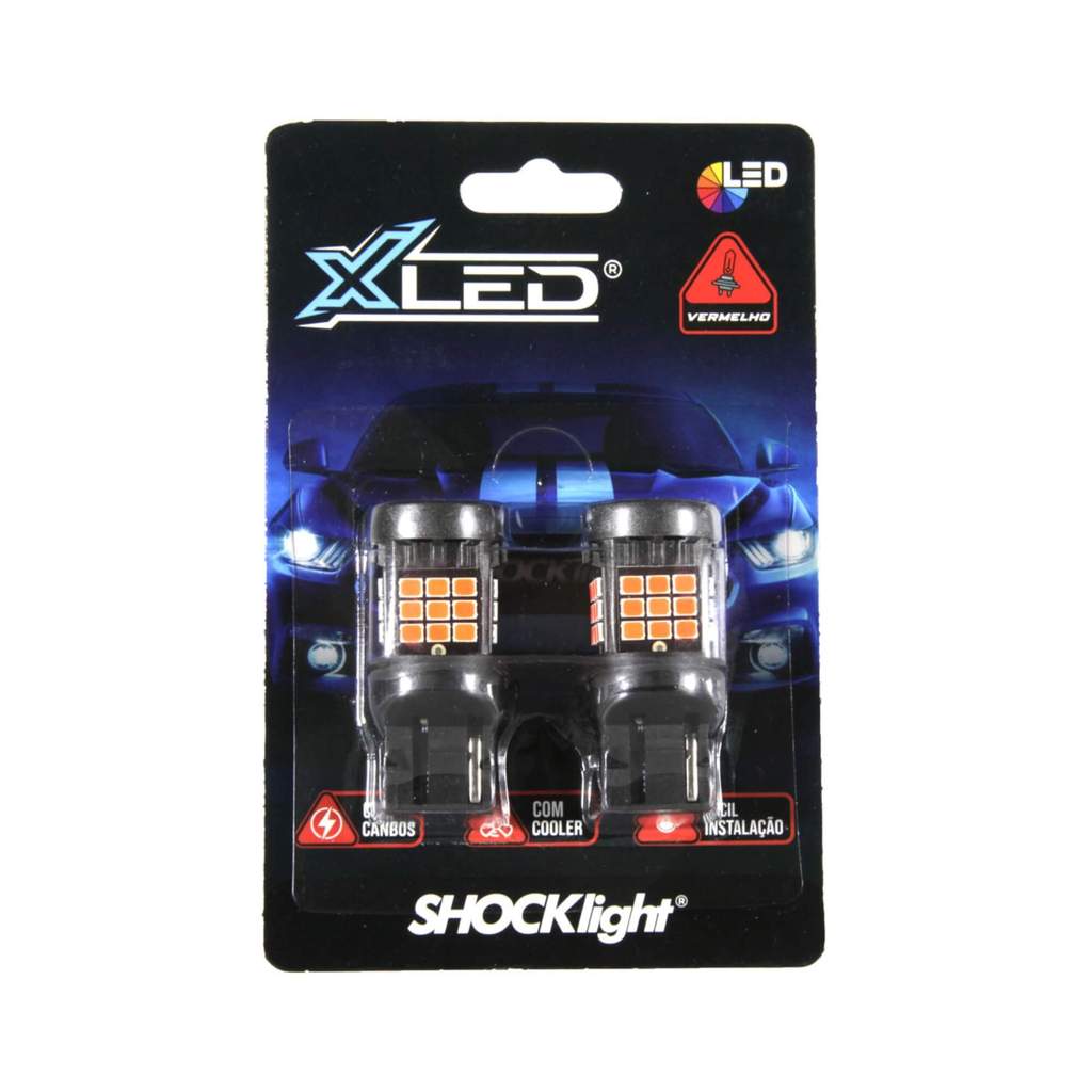 LED T20/7440 Canbus - 36 LEDS - 2835 1 Polo 12V Vermelho Shocklight - SLL-7440CB-VM