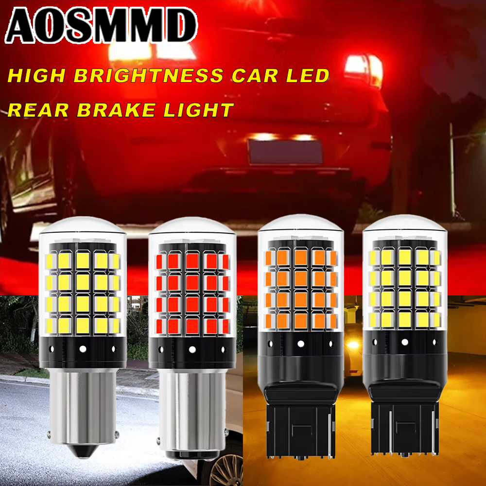 AOSMMD 2 Unidades De Lâmpadas LED 1156 1157 T20 7440 54SMD Lâmpada De Luz Traseira Reversa De Sinal De Mudança De Direçã