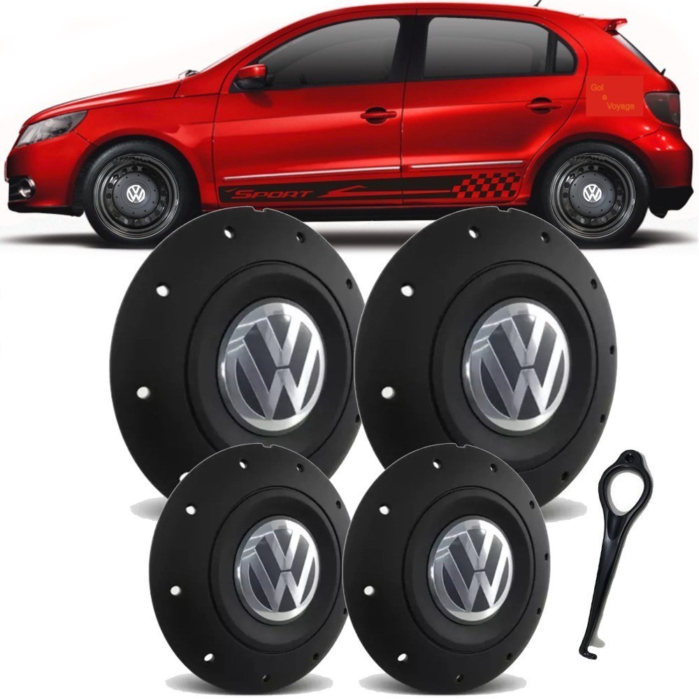 Jogo Kit Calotinha Roda Ferro Amarok Aro 13 14 15 4x100 Gol G2 G3 G4 G5 Vw