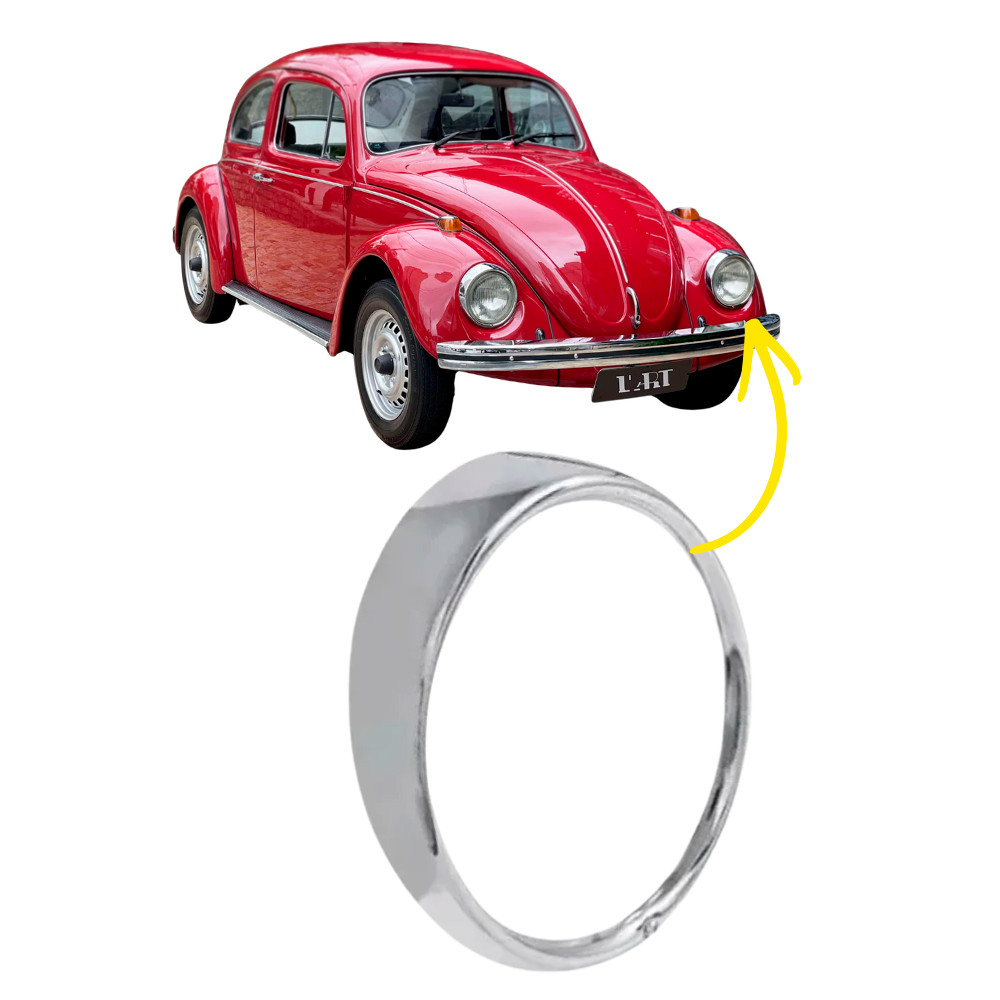 Aro Ferro Farol Fusca 1976 Até 1985 Kombi 1997 Furo Cinza