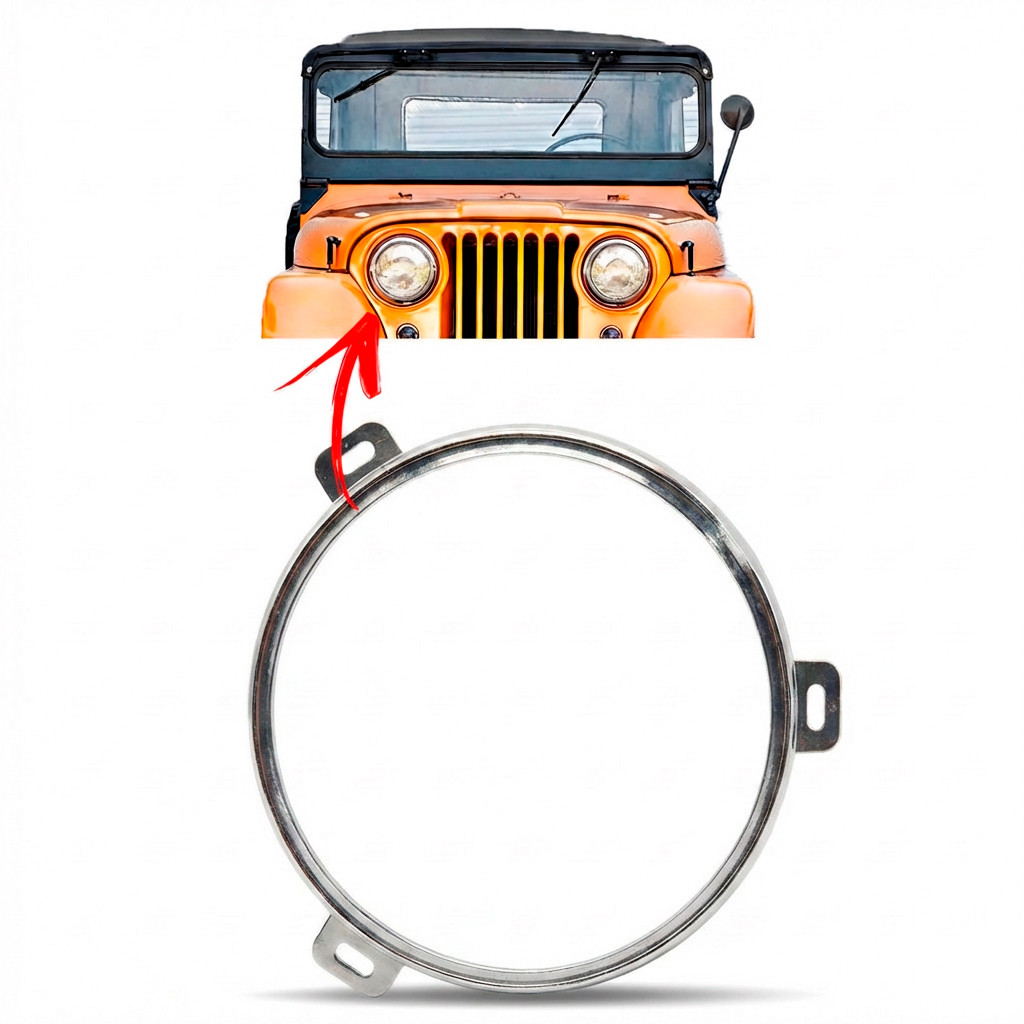 Aro Interno Ferro Farol Willys Todos Cromado