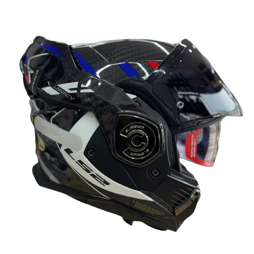 Capacete LS2 FF901 ADVANT X CARBON FUTURE WHT/RED+ Acessórios especiais