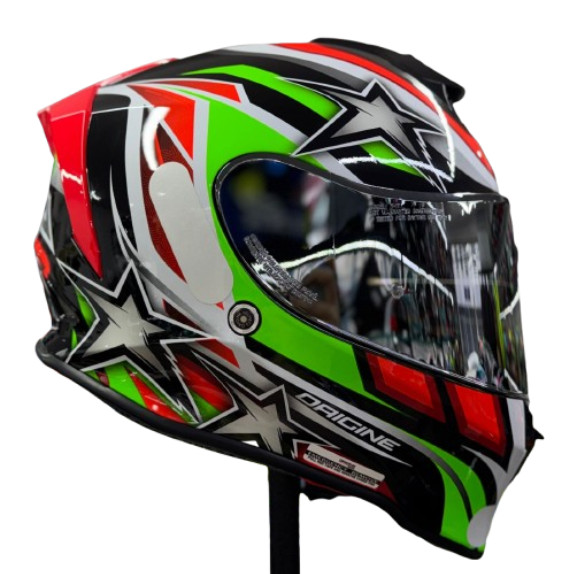 Capacete ORIGINE DINAMO STAR REV GREEN RED BLACK