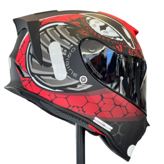 Capacete ORIGINE DINAMO FIGHTER FLUO RED BLACK MATT