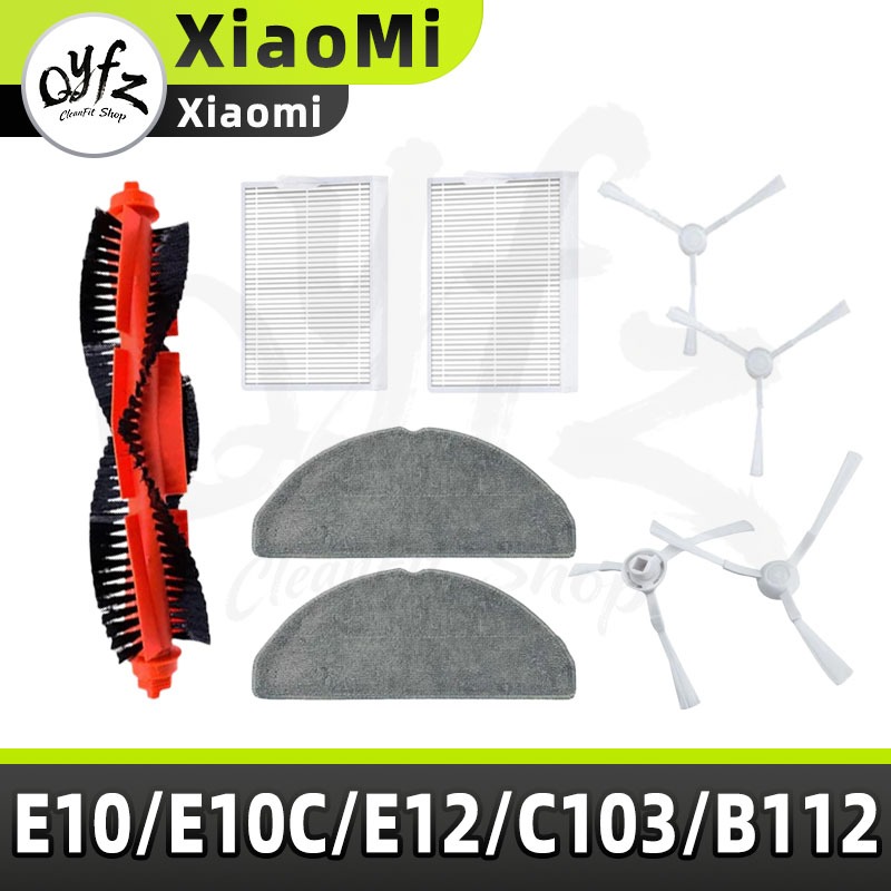 Qyfz Adaptar-se a Xiaomi E10/E10C/E12/C103/B112 (versão aprimorada de 3C Plus Acessórios para robô de varredura Escova l