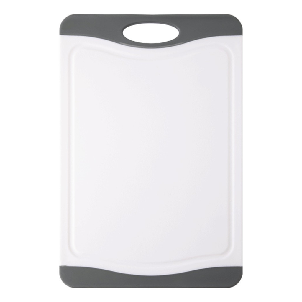 Tábua Corte Canaleta Pegador Branca Cinza Pp Tpr 36x25cm