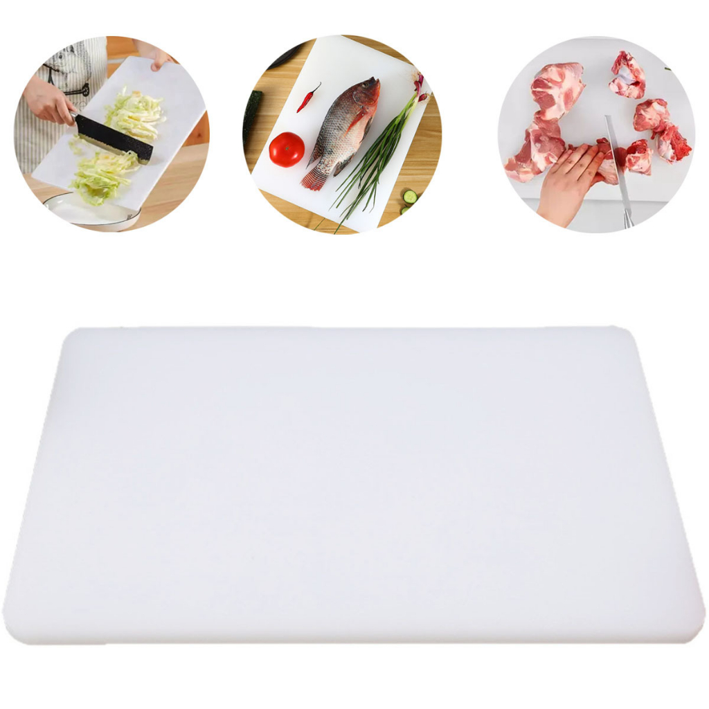 Tabua De Carne Corte Branca 40x30cm 1mm Polietileno Restaurante