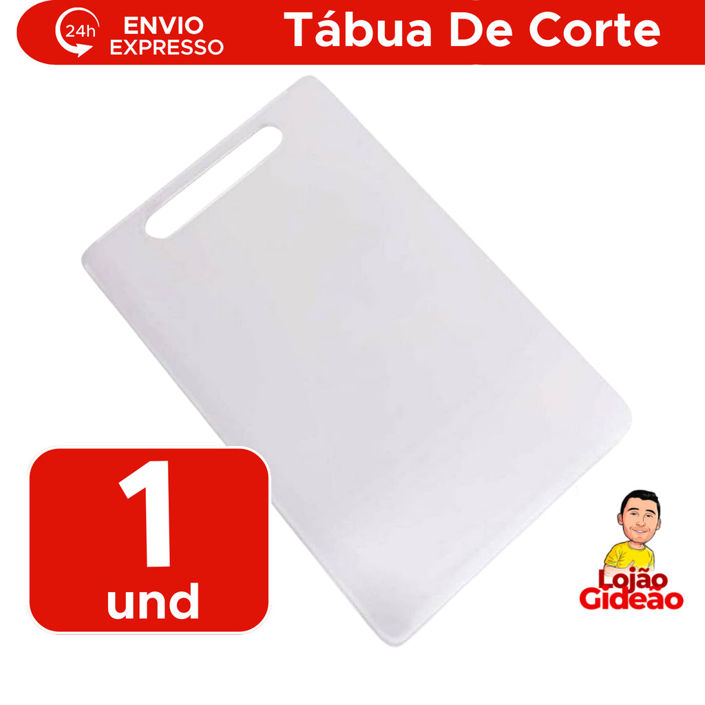 Tabua de Corte Grande Carne Churrasco Cozinha Branca Higienica Multiuso