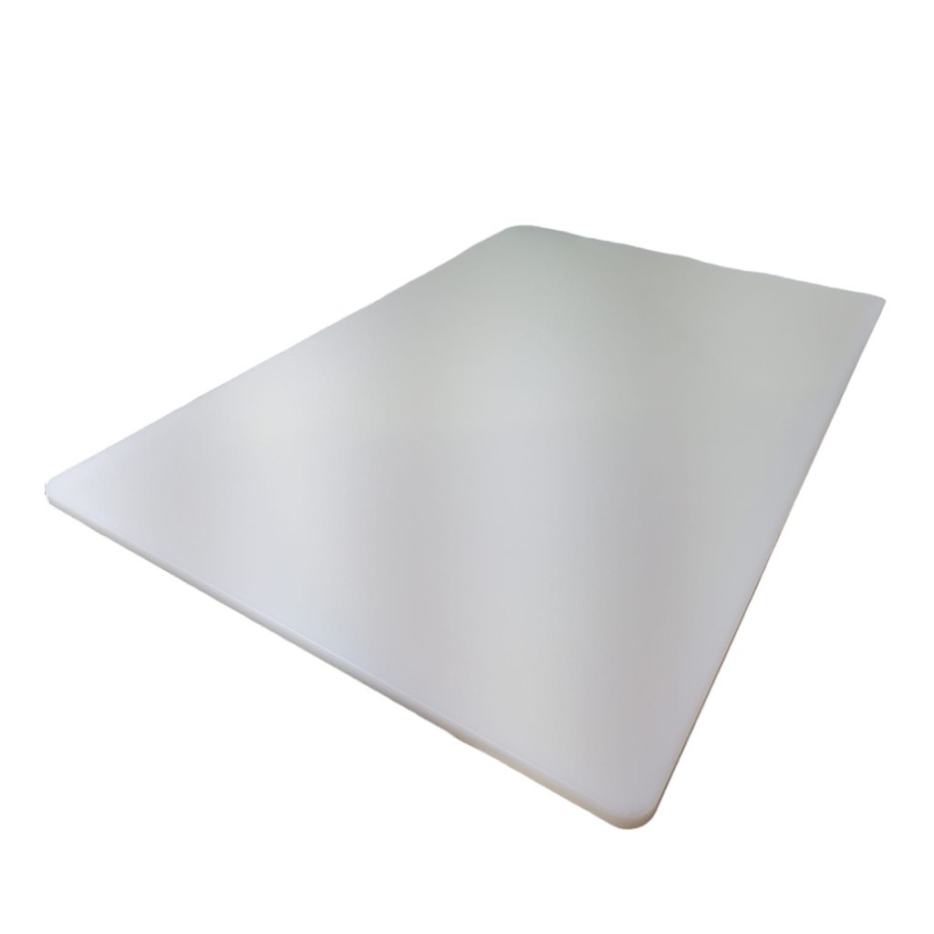 PLACA DE CORTE PEAD BRANCA 40x1x60CM TÁBUA DE CORTE 400x1x600MM