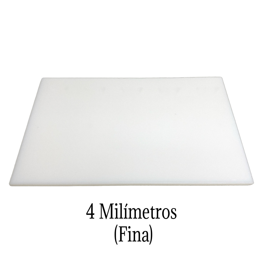 Tabua De Carne Corte Branca 40x25cm 4mm Polietileno Restaurante