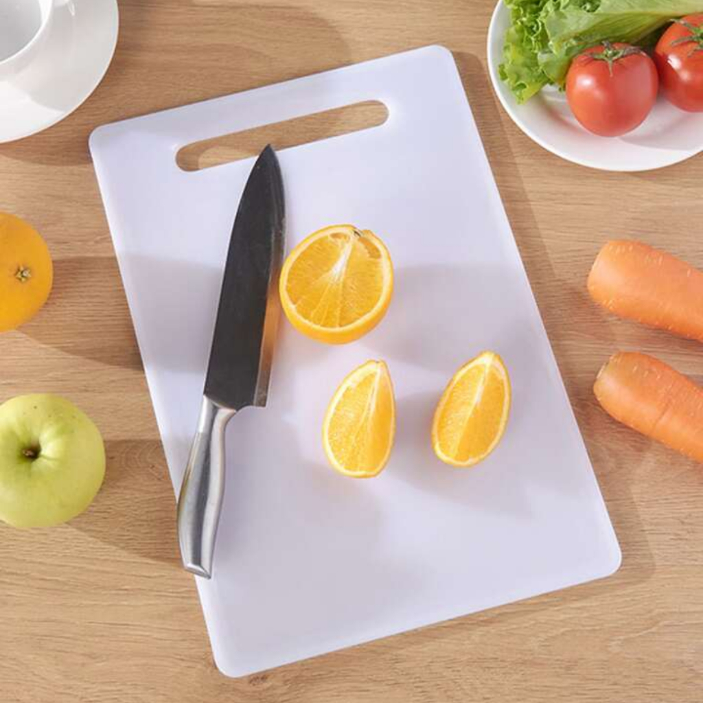 Tábua de Corte 25X35 PVC Branca Churrasco Cozinha Profissional Higiênica Não Mofa