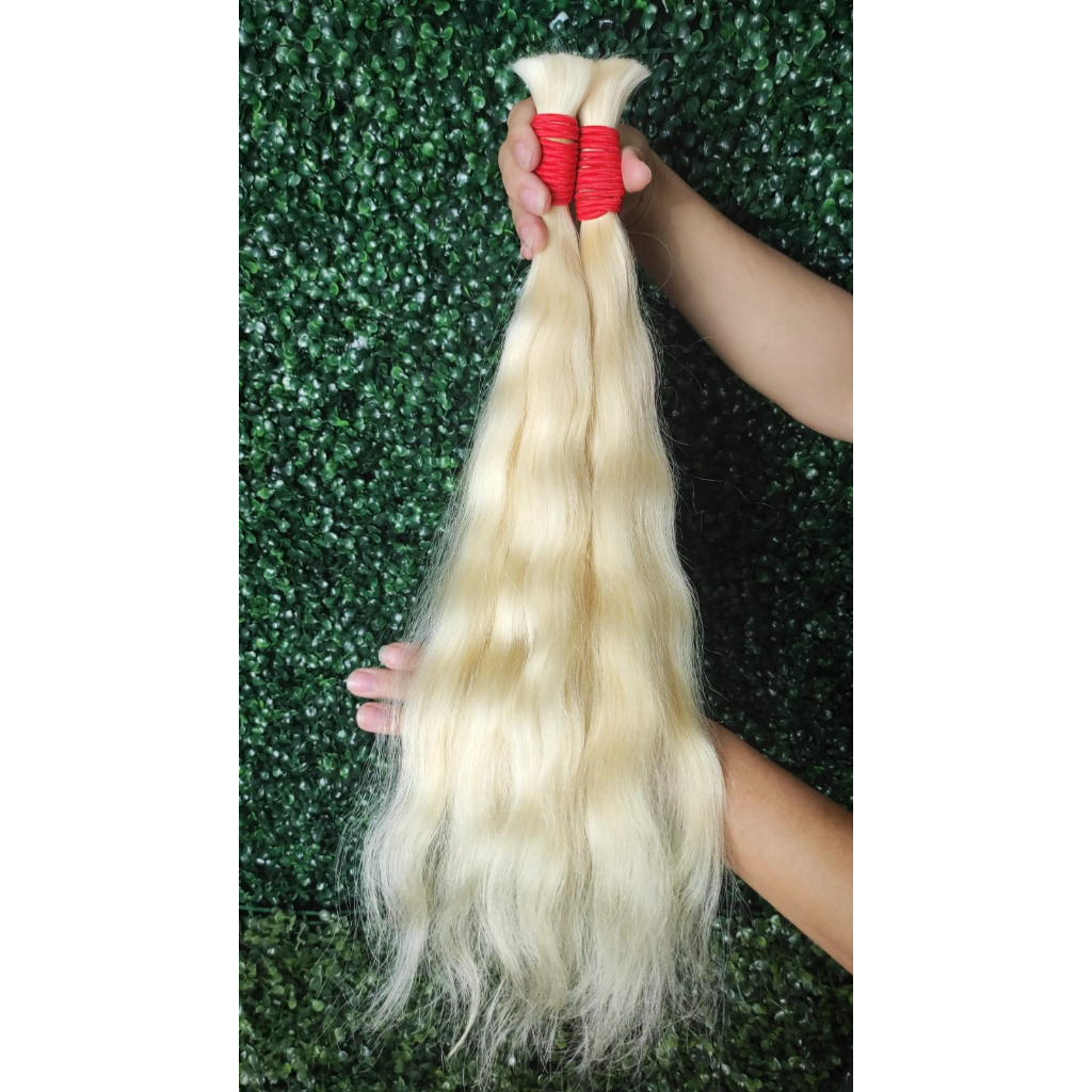 Cabelo Loiro Ondulado 65cm Natural 50 Gramas 100% Cabelo HUMANO Vietnamita Envio Imediato