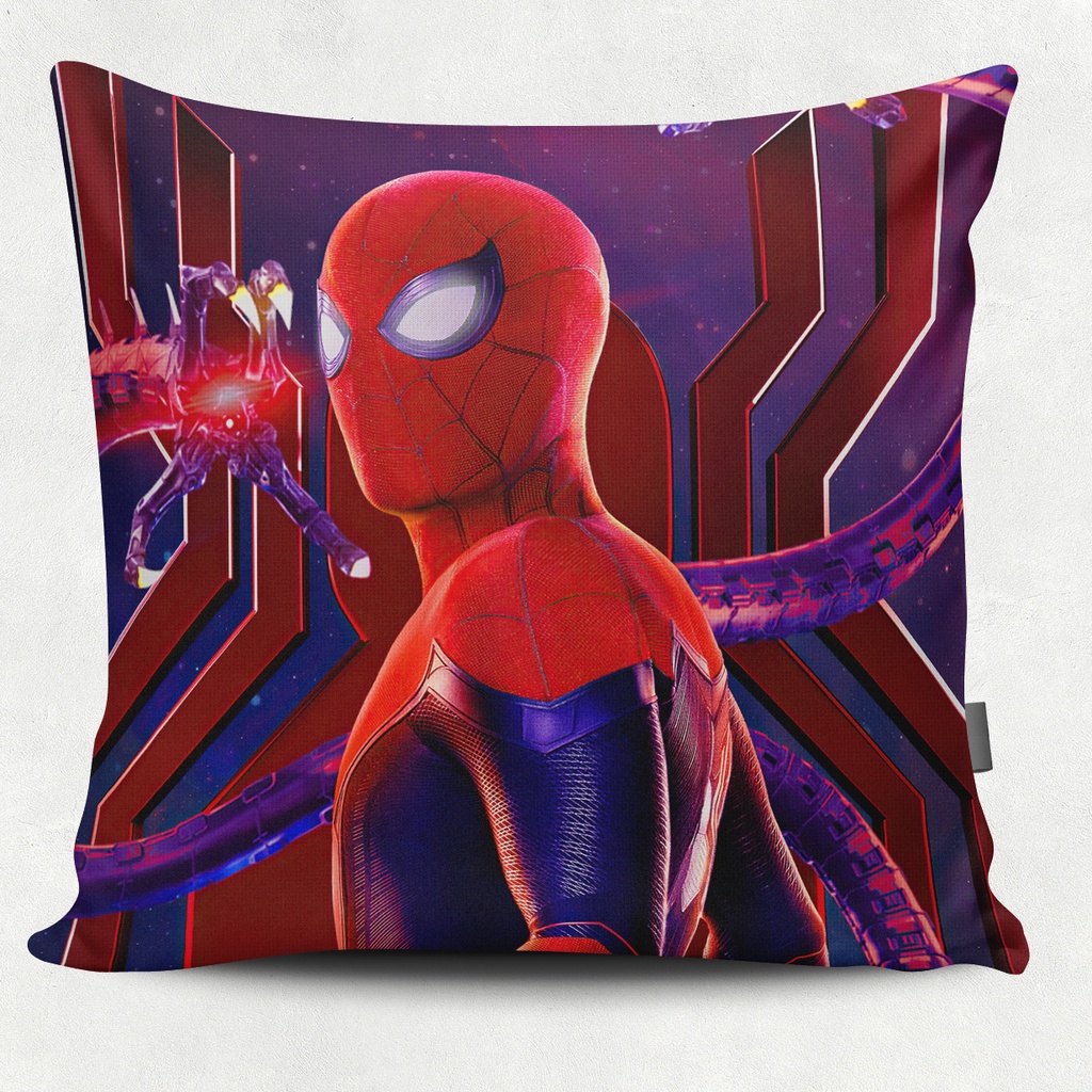 Almofada Homem Aranha Sem Voltar para Casa 40cm x 40cm Estampa Digital e enchimento em Fibra Siliconada