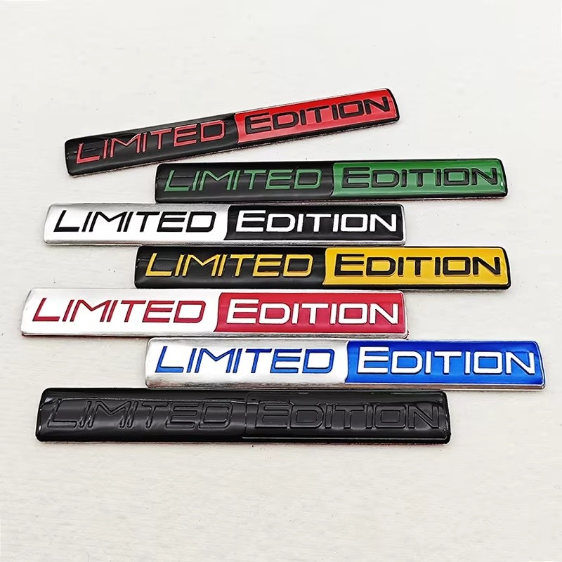 Limited Edition Emblem 3D Aluminum Badges Decal Sticker Auto Racing Sport Emblem For Rear Trunk Side Fender Car Motorcyc