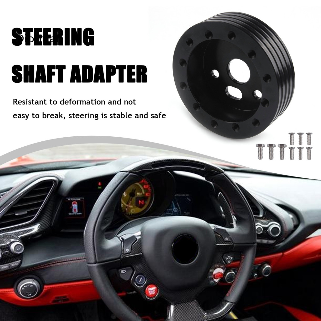 Lightweight Steering Adapter 6 to 3 Hole Wheel Bolt Aluminum Hub Spacer 0.5 1 Thick for Racing Car Column Durable