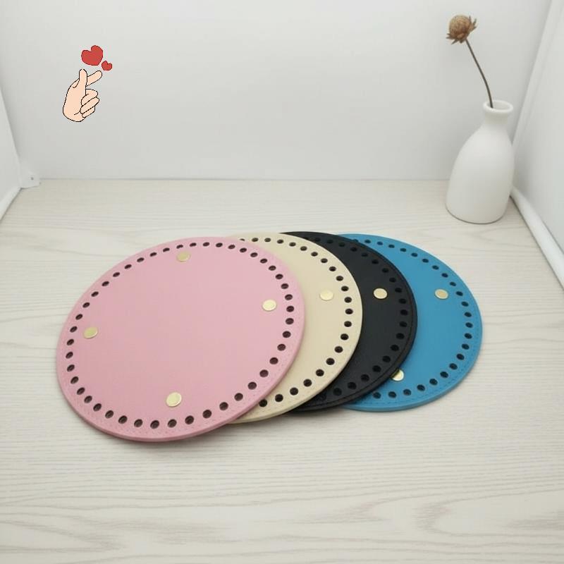 [PEBR] Bolsa Redonda De Couro PU Com Rebite Inferior E Base Antiderrapante Resistente Ao Desgaste Para Projetos De Ombro