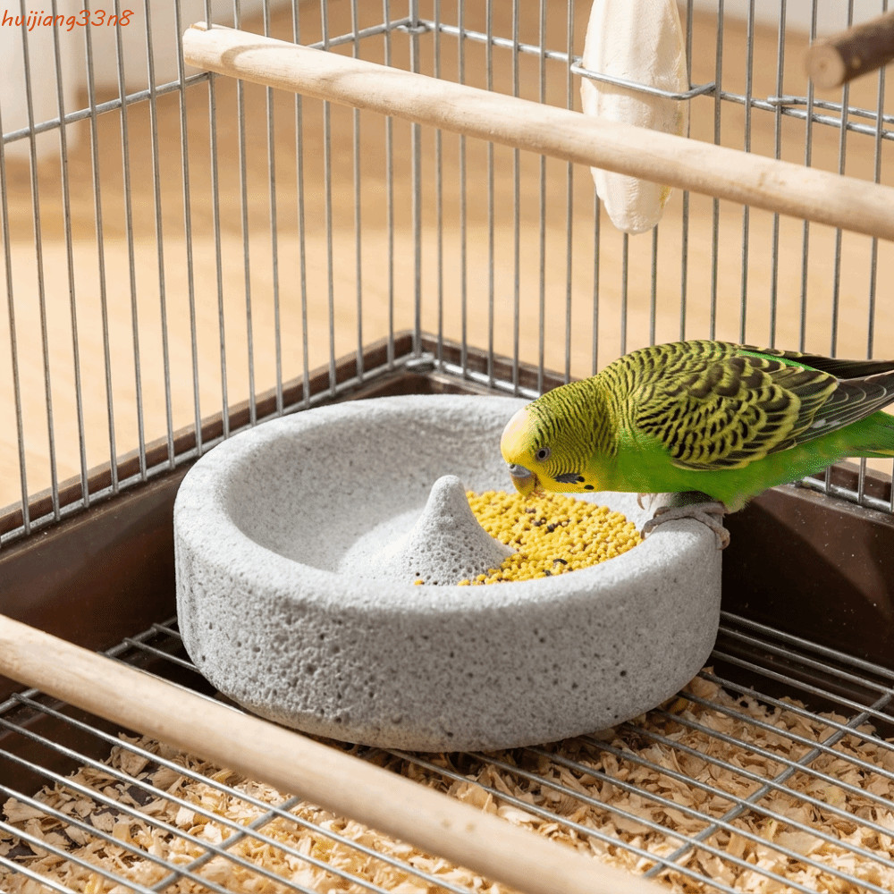 Tigela De Comida De Papagaio , Redonda Multifuncional De Moagem De Água Para Animais De Estimação Resistente Ao Desgaste