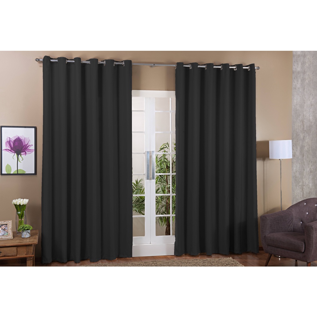 Cortina Blackout Em Tecido Corta Luz 3,00x2,50 Sala E Quarto