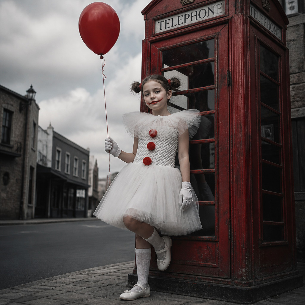 Criança Meninas Palhaço Coringa Fantasia Vestido Traje 2-8Y Cinza Halloween Carnaval Aniversário Cosplay Palco Desempenh