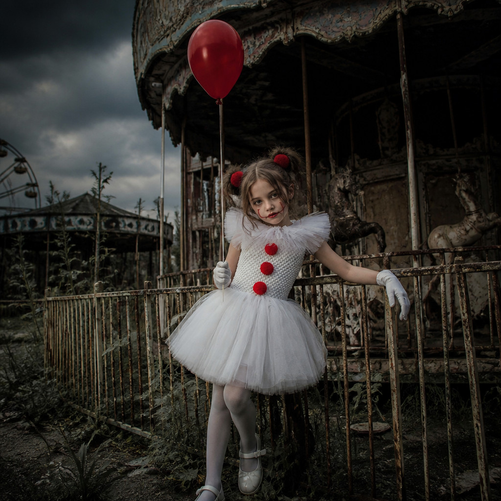 Meninas Palhaço Coringa Traje Vestido Crianças 2-8Y Cinza Halloween Carnaval Festa De Aniversário Cosplay Palco Mostrar