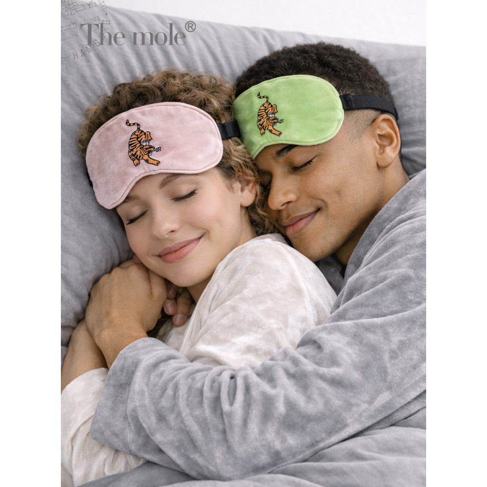 A toupeira Real veludo amoreira seda máscara de olho dormir sombreamento confortável masculino feminino almoço pausa vel