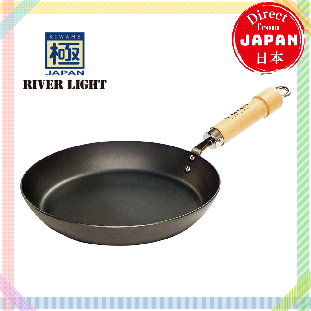 RIVER LIGHT Kiwame JAPAN Frigideira Ferro Espessa 3.2mm 24cm 26cm 28cm Made in Japan