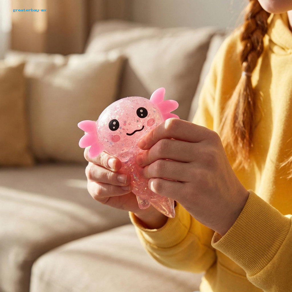 3pcs Glitter Salamander Poop Stress Relief Squeeze Toy Fidget Sensory Decompression Ball Fun Party Favors for Kids Adult