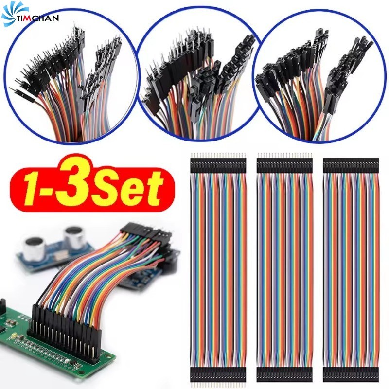 [Brilhante] Kit De Cabos De Fita De Fio Dupont 3-1Set 40P-Jumper De Placa De Ensaio-40 Pinos Macho Para-Fêmea-De DIY/Ráp