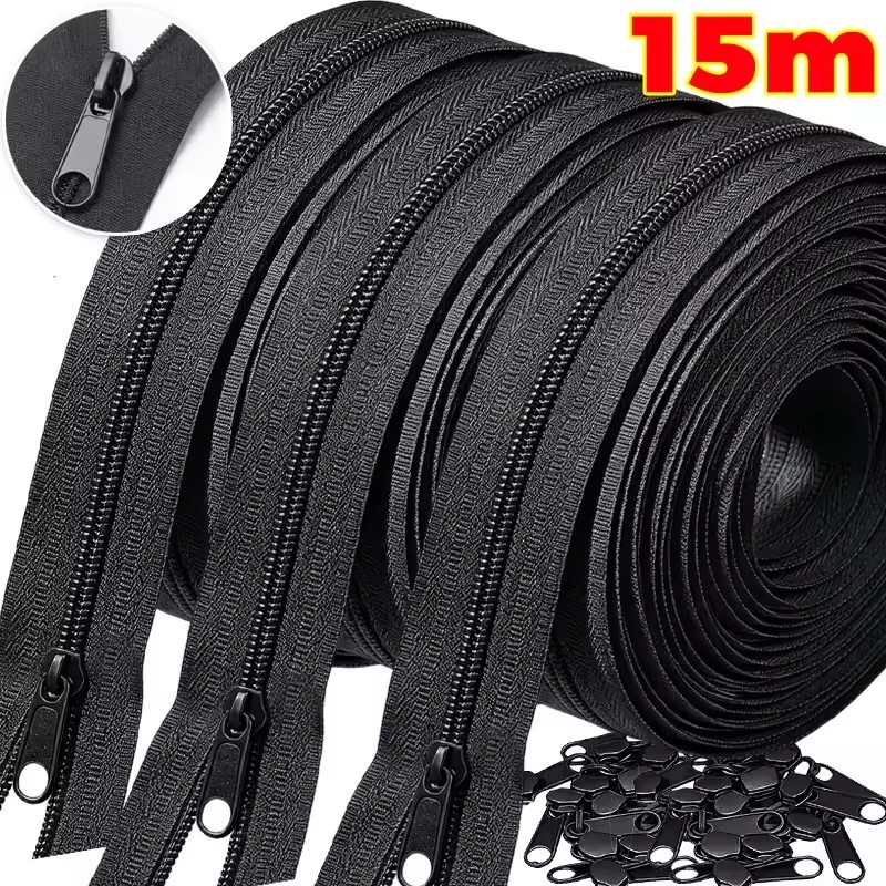 3-1Set DIY Home Textile Nylon Zipper Set-Costura Artesanal-Não . 3 E 5-Controles Deslizantes De Comprimento Ajustável-Ac