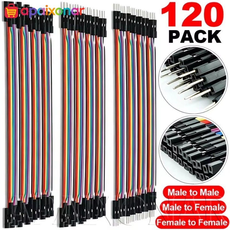 [Happt] Kit De Cabos De Fita De Fio Dupont 3-1Set 40P-40Pin Macho Para-Fêmea-Jumper De Placa De Ensaio-DIY Wire/Guia