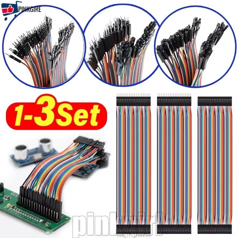 [Rdy Stk] Kit De Cabos De Fita De Fio Dupont 3-1Set 40P-Jumper De Placa De Ensaio-40 Pinos Macho Para-Fêmea-De DIY/Quent