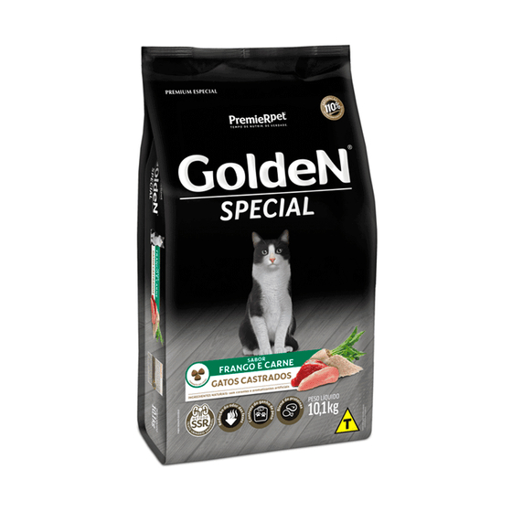 Ração Golden Special para Gatos Castrados com Controle de Peso 10,1kg
