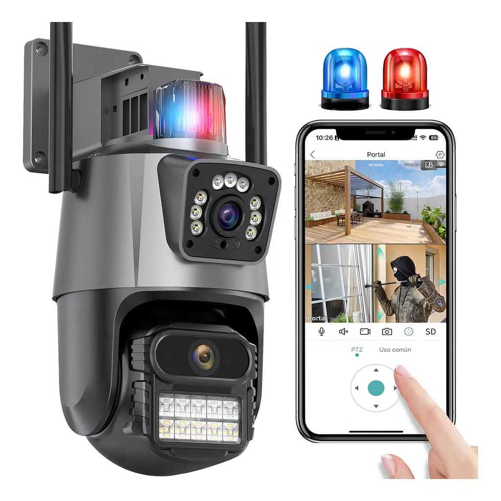 Câmera de Segurança GUOANVISION 4K - Outdoor, 360° PTZ, WiFi SC-B42