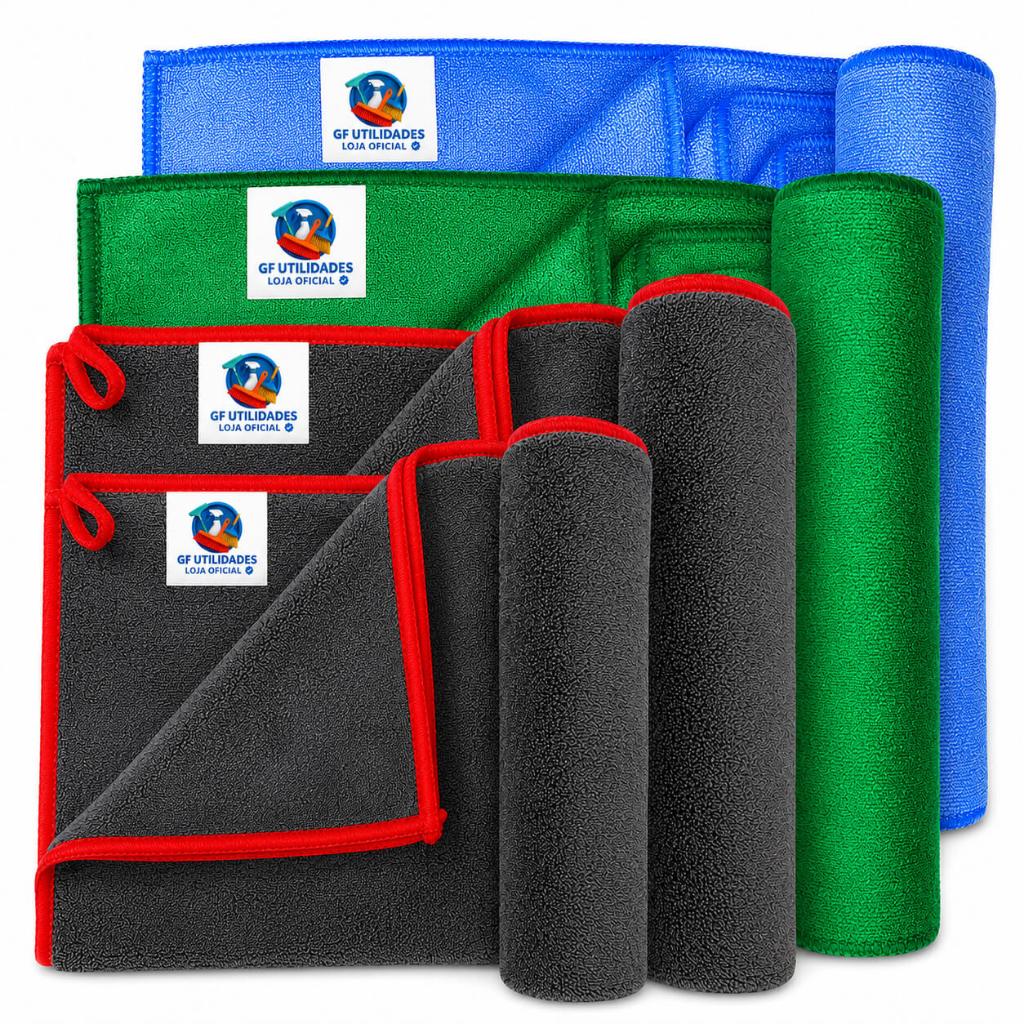 Toalha de Secagem Automotiva 50x90 40x60 60x90 600gsm Microfibra Magica Varios Tamanhos Cores Gramatura