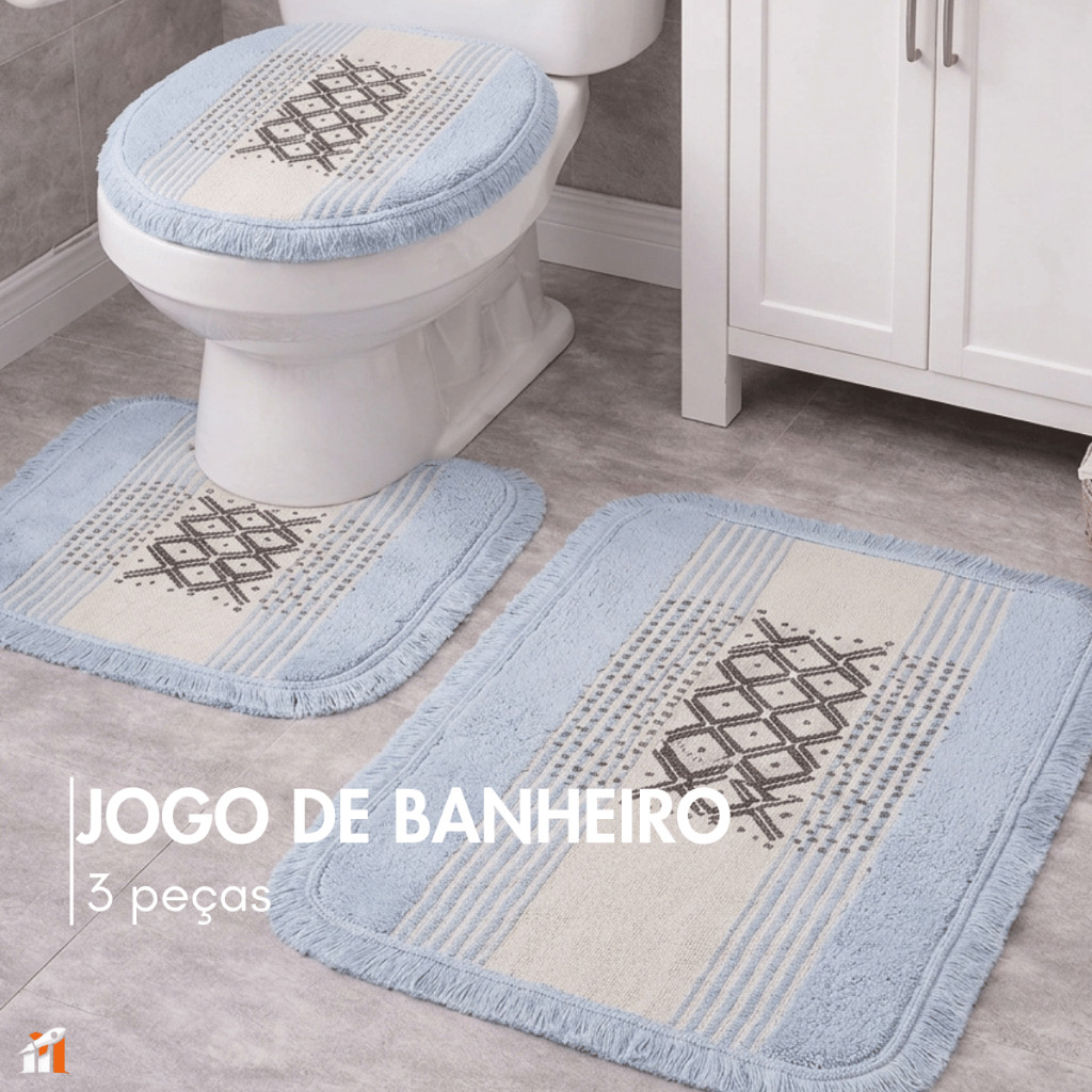 Jogo de Banheiro 3 Peças – Elegante, Prático e Decorativo