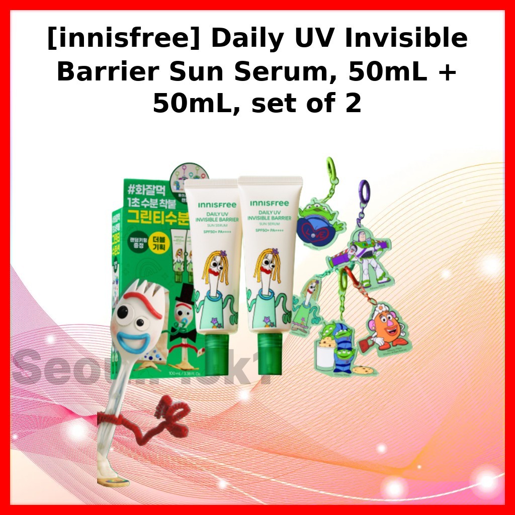 [innisfree] Soro Solar De Barreira Invisível UV Diário , 50mL + 50mL , Conjunto De 2/Coreano/Proteção Da SeoulPick1