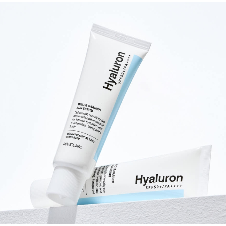 [MAXCLINIC] Conjunto De Soro Solar Com Barreira De Água Hialuron 40ml 2P (Protetor Hidratante Proteção UV) Fps50 + PA +
